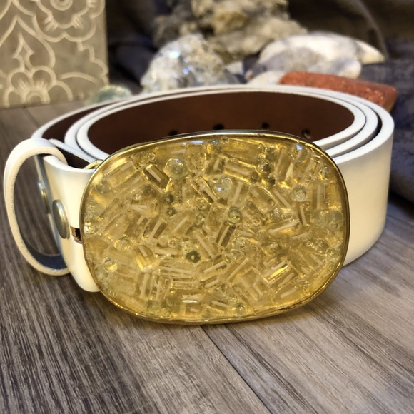 Aquamarine Encrusted Belt Buckle & Belt - Picture 1 of 7